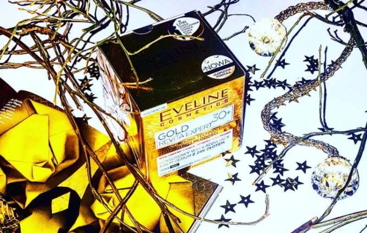 Eveline Gold Revita Expert 30+ luksusowy wygładzający krem-serum z 24K złotem