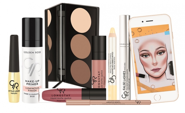 Makijaż z metaliczym akcentem Golden Rose