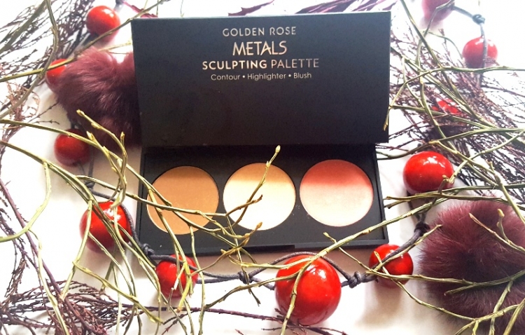 Golden Rose metaliczna paleta do konturowania twarzy