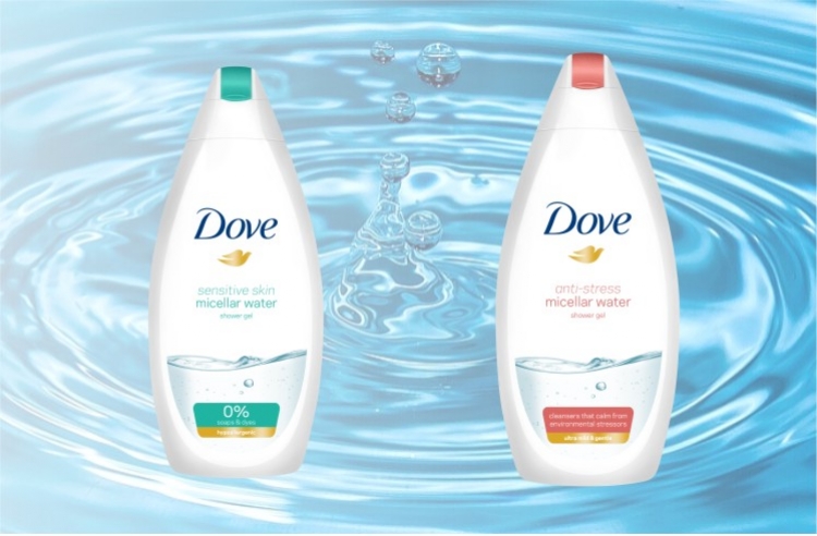  Źele pod prysznic Dove Micellar Water