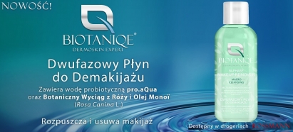 Dwufazowy płyn do demakijażu nowej marki Biotaniq