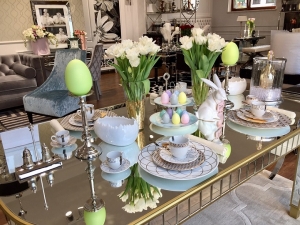Wielkanocny stół w stylu Modern Glamour