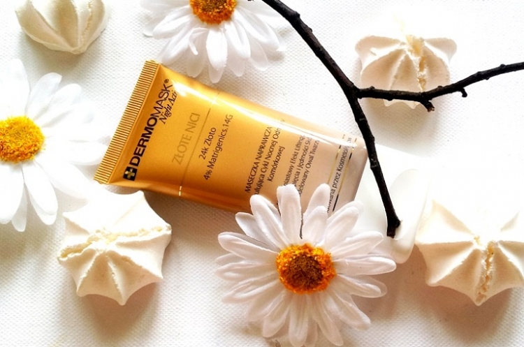 L'biotica DermoMask Night Active maseczka naprawcza złote nici