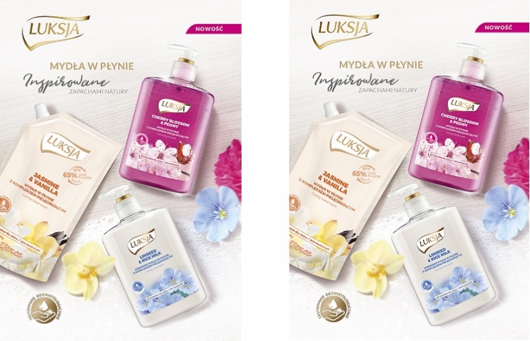 Nowość mydła w płynie do rąk Luksja