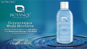 Oczyszczająca woda micelarna nowej marki Biotaniq