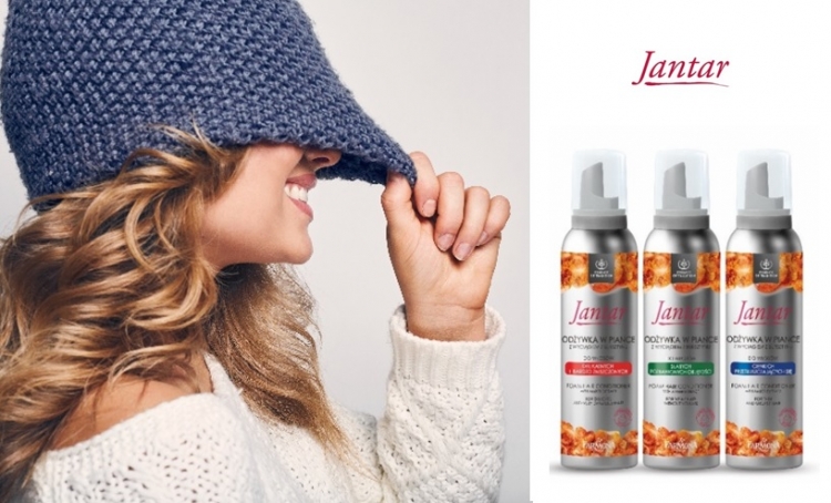 Lekkość włosa zimą z odżywkami w piance Jantar