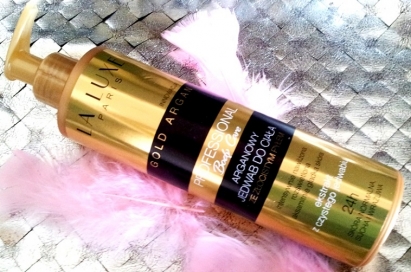 Jedwab do ciała ze złocistym pyłem La Luxe Paris Gold Argan