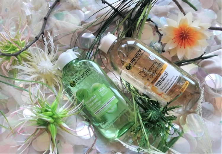 Garnier Skin Naturals Botanical Cleanser tonik oraz Garnier Skin Naturals płyn micelarny z olejkiem.