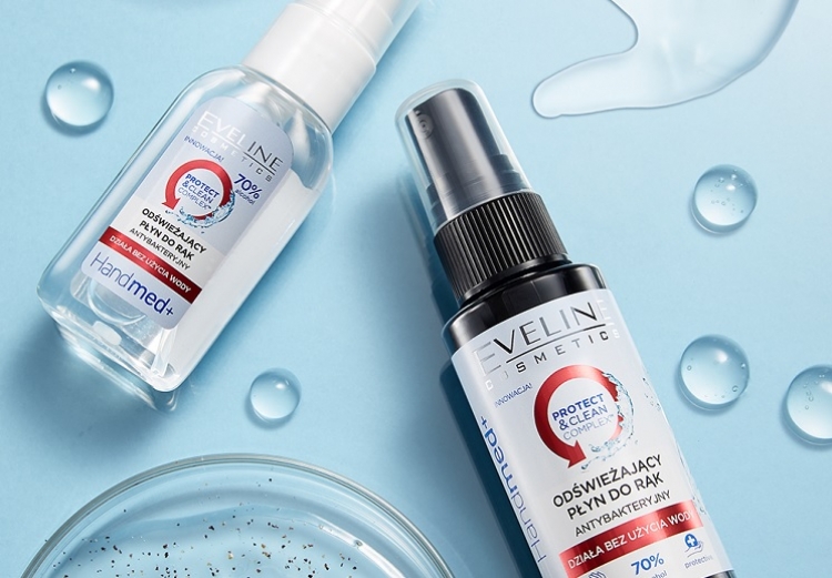 Płyny antybakteryjne Handmed+ od Eveline