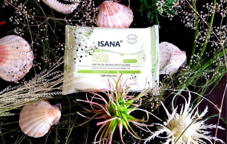 Isana Clean + Care łagodne chusteczki oczyszczające