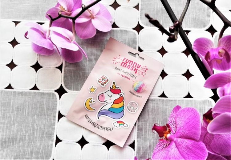 Marion Funny Mask maska nawilżająca na tkaninie Jednorożec