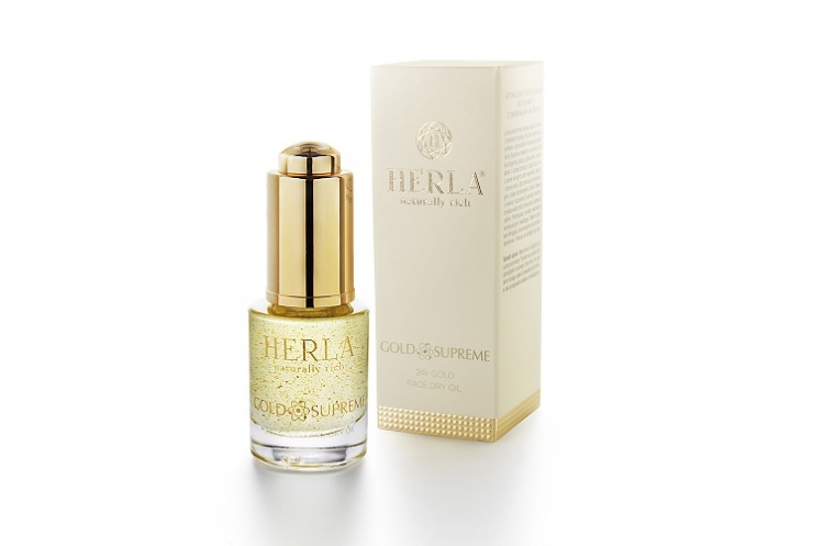 Nowość Herla Gold Supreme suchy olejek do twarzy