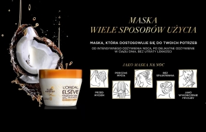 Elseve Magiczna Moc Olejk&oacute;w z Olejkiem Kokosowym Odżywcza Maska