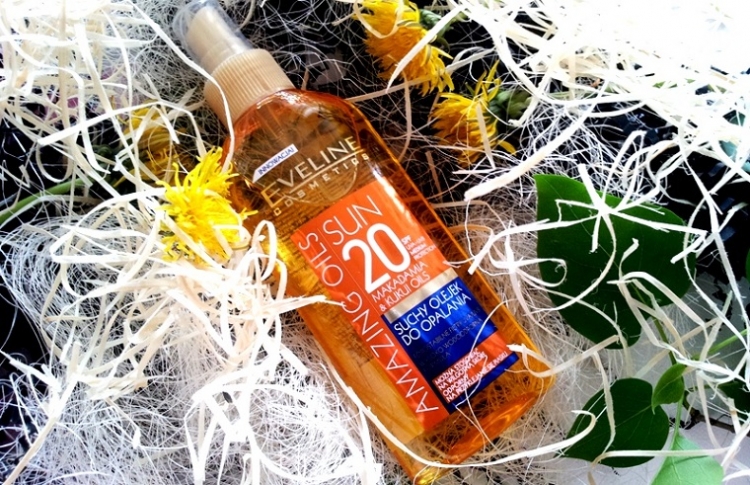 Eveline Amazing Oils Sun suchy olejek do opalania SPF 20
