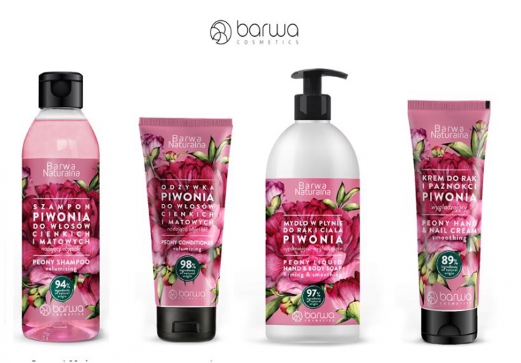 Nowość - Barwa Naturalna linia z piwonią
